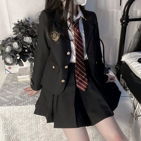 cutiekill-black-suit-jk-vintage-blazer-uniform-set-jk0033