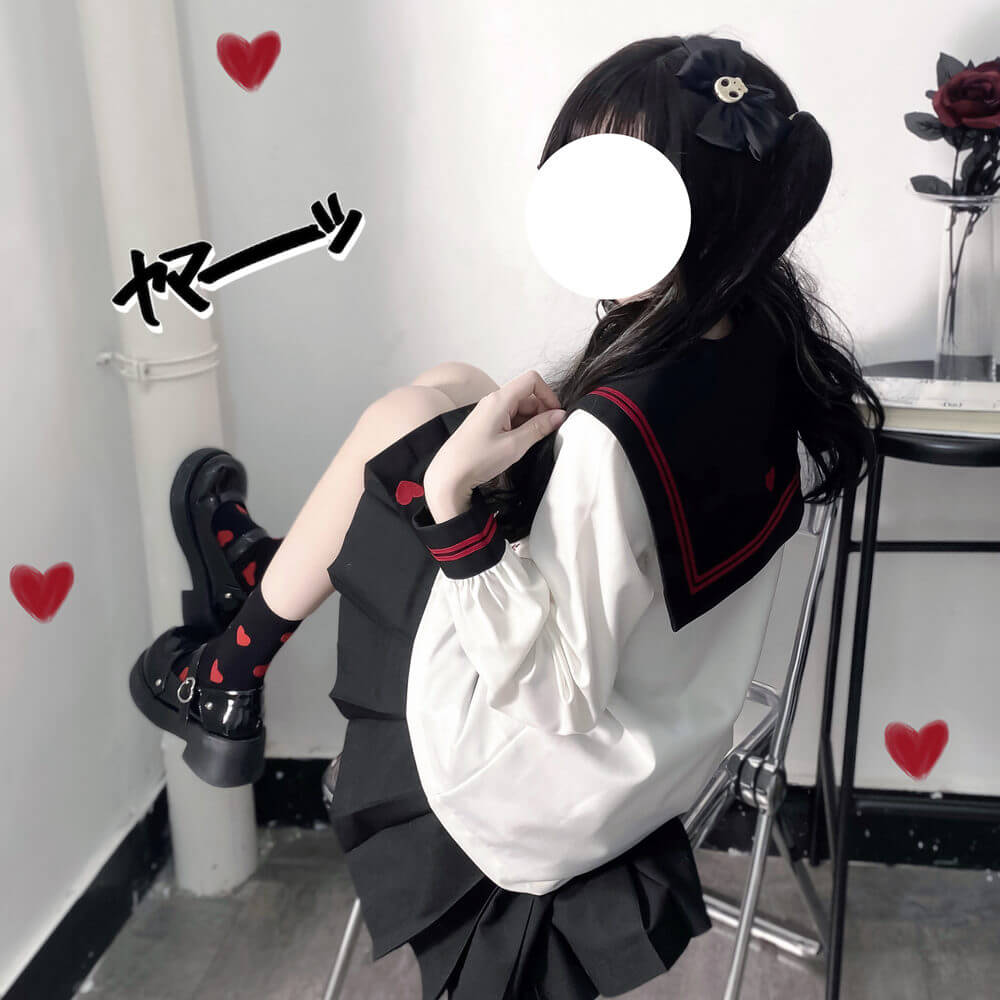 cutiekill-black-white-adorable-ghost-jk-uniform-set-jk0034