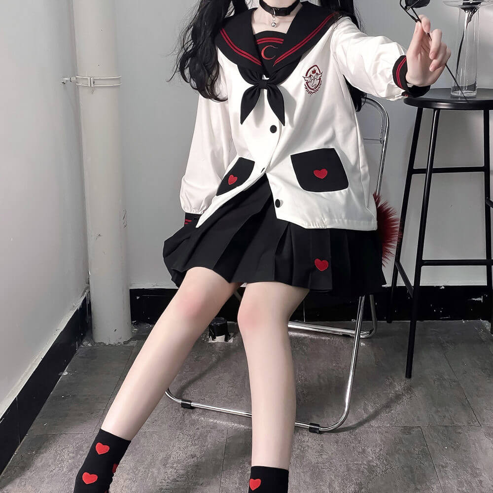 cutiekill-black-white-adorable-ghost-jk-uniform-set-jk0034