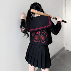 cutiekill-bloody-black-jk-dark-embroidery-uniform-set-jk0025