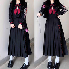 cutiekill-bloody-black-jk-dark-embroidery-uniform-set-jk0025