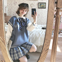 cutiekill-jk-vintage-plaid-seifuku-uniform-skirt-bow-c00183