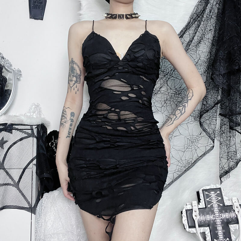 cutiekill-broken-darkness-fitted-dress-ah0179