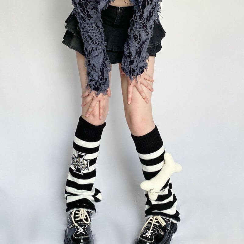 cutiekill-buy-2-get-1harajuku-bone-punk-leg-warmers-c0136