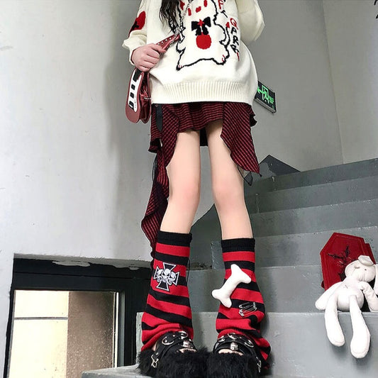 cutiekill-buy-2-get-1harajuku-bone-punk-leg-warmers-c0136