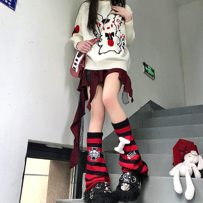 cutiekill-buy-2-get-1harajuku-bone-punk-leg-warmers-c0136
