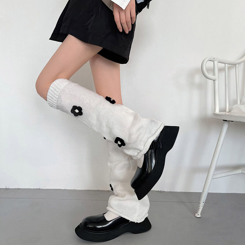 cutiekill-buy-2-get-1knit-flowers-y2k-leg-warmers-c0130