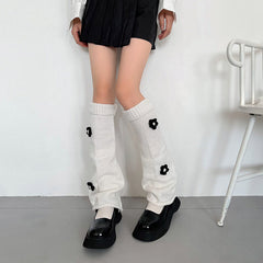 cutiekill-buy-2-get-1knit-flowers-y2k-leg-warmers-c0130