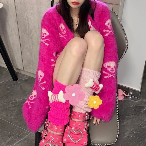 cutiekill-candy-bones-y2k-kawaii-leg-warmers-c0157