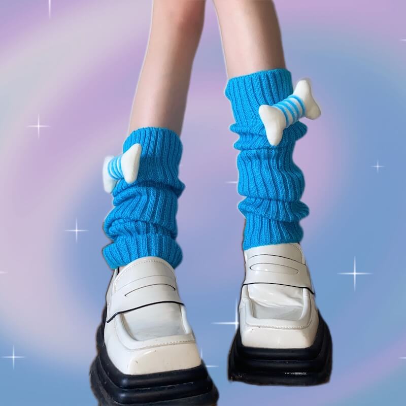 cutiekill-candy-bones-y2k-kawaii-leg-warmers-c0157