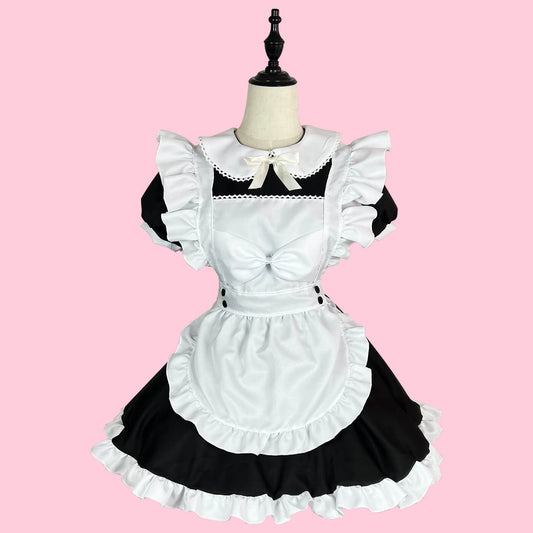 Cosplay bow maid dress set