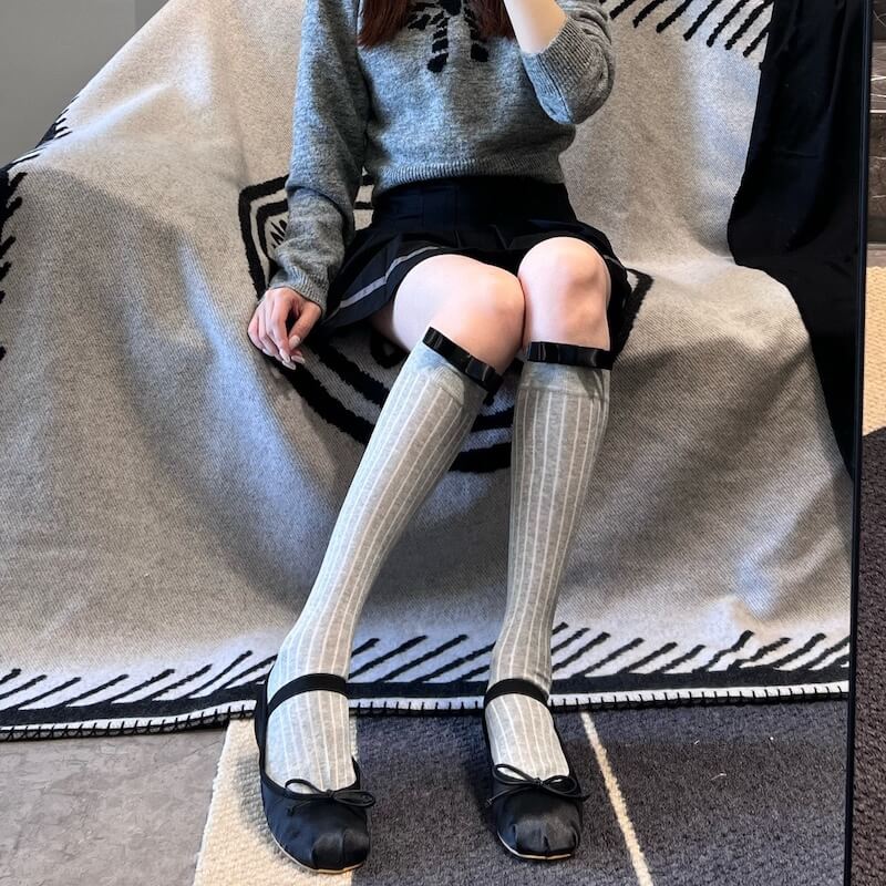 cutiekill-cream-bow-stockings-c0243