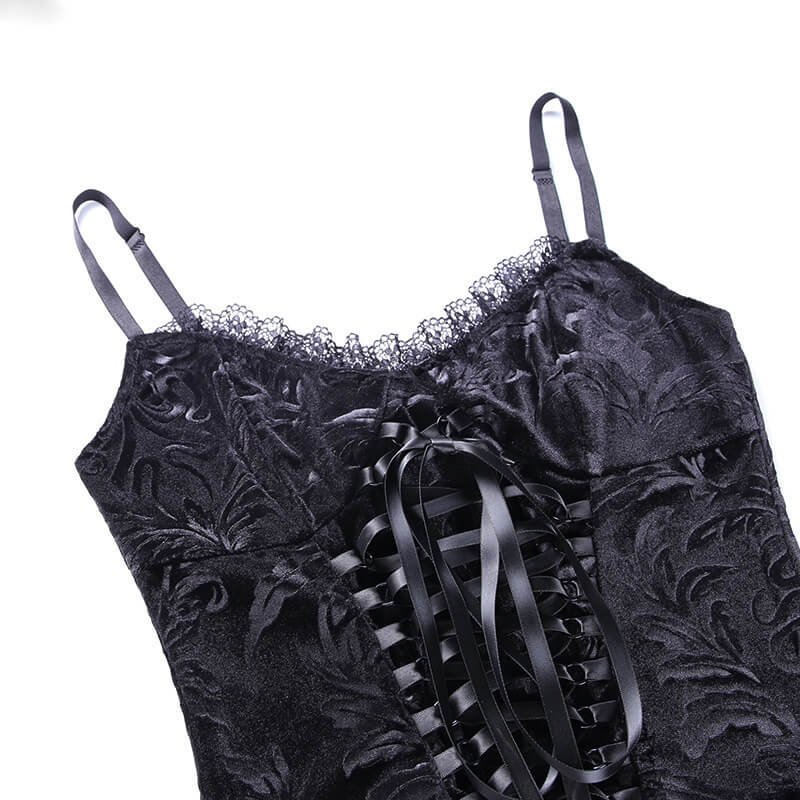 cutiekill-dark-aesthetic-jacquard-ribbon-camisole-ah0143