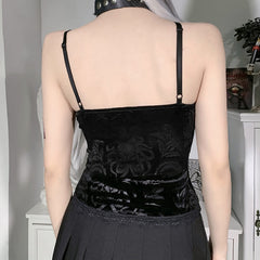 cutiekill-dark-aesthetic-jacquard-ribbon-camisole-ah0143