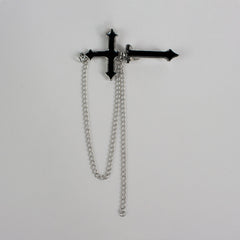Dark cross earring