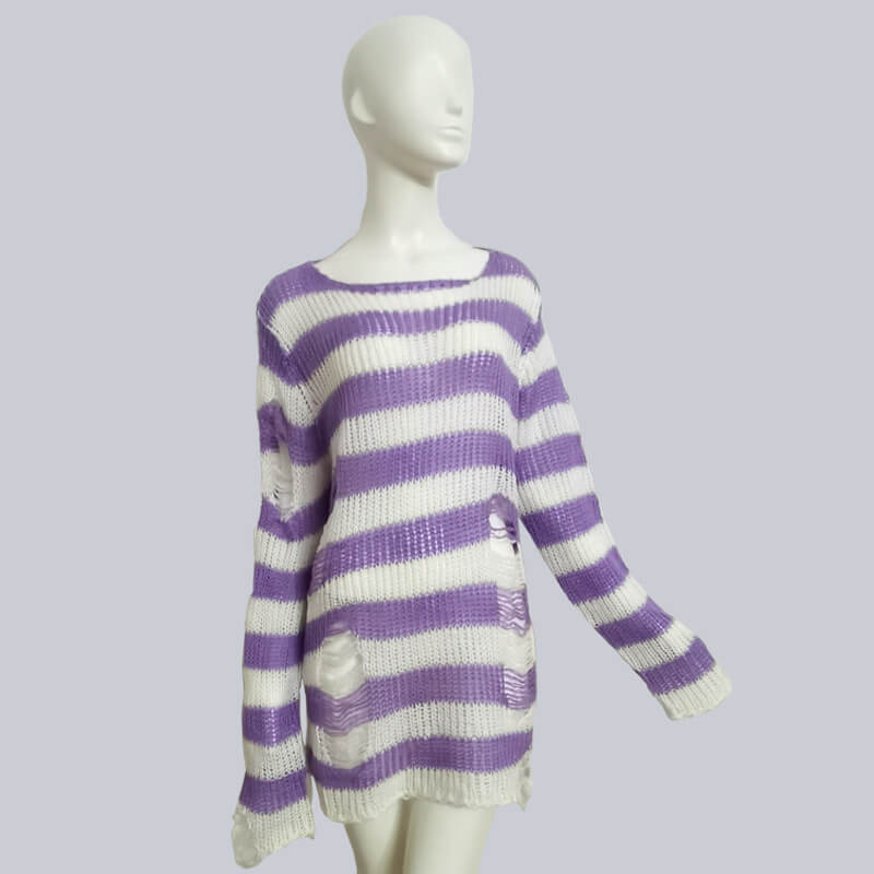 cutiekill-darkness-punk-tear-broken-stripes-long-sweater-ah0066