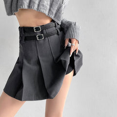 cutiekill-double-belts-academia-skirt-om0106