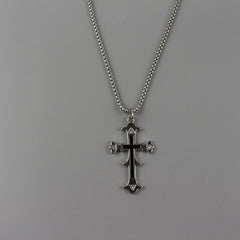 Double cross aesthetic necklace