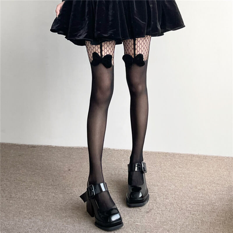 cutiekill-elegant-goth-bow-tights-c0143