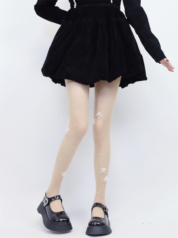 cutiekill-fairy-core-doll-flower-bead-tights-c0082