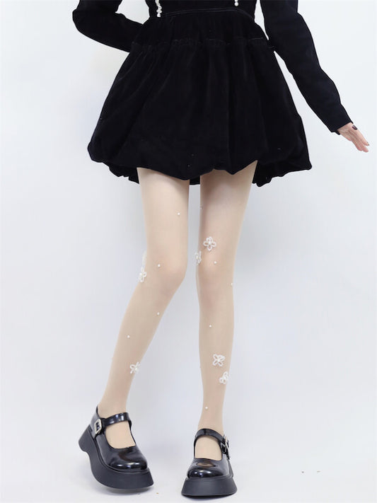 cutiekill-fairy-core-doll-flower-bead-tights-c0082