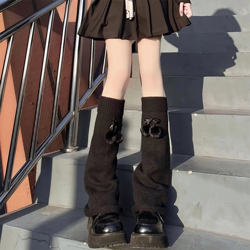 cutiekill-fluffy-pompon-girly-leg-warmers-c0175