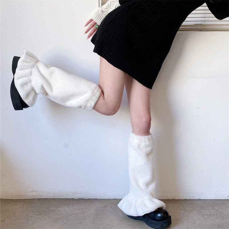 cutiekill-fluffy-vintage-y2k-leg-warmers-c0114
