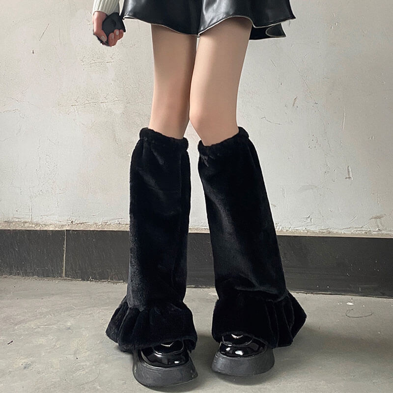 cutiekill-fluffy-vintage-y2k-leg-warmers-c0114