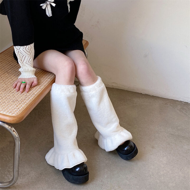 cutiekill-fluffy-vintage-y2k-leg-warmers-c0114