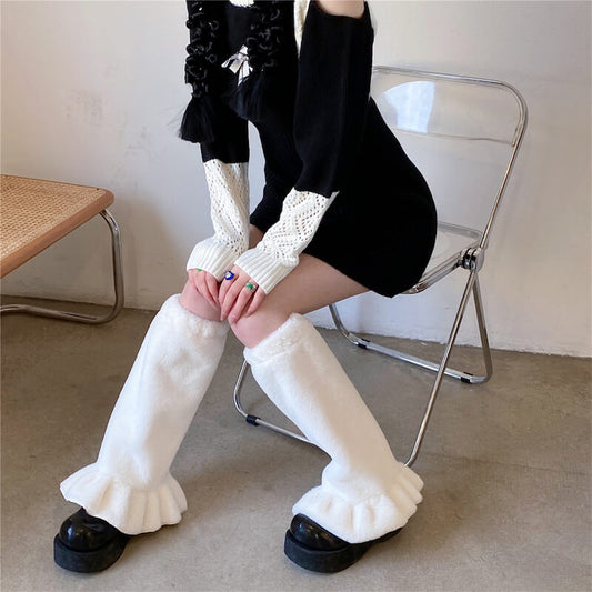 cutiekill-fluffy-vintage-y2k-leg-warmers-c0114