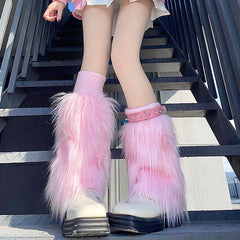 cutiekill-fluffy-y2k-stars-3-pieces-leg-warmers-c0194