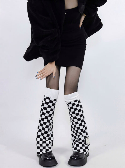 cutiekill-goth-chill-y2k-chessboard-leg-warmers-c0085