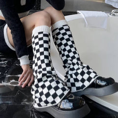 cutiekill-goth-chill-y2k-chessboard-leg-warmers-c0085