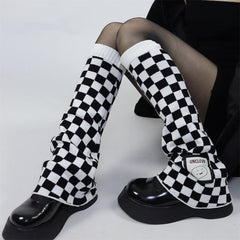 cutiekill-goth-chill-y2k-chessboard-leg-warmers-c0085