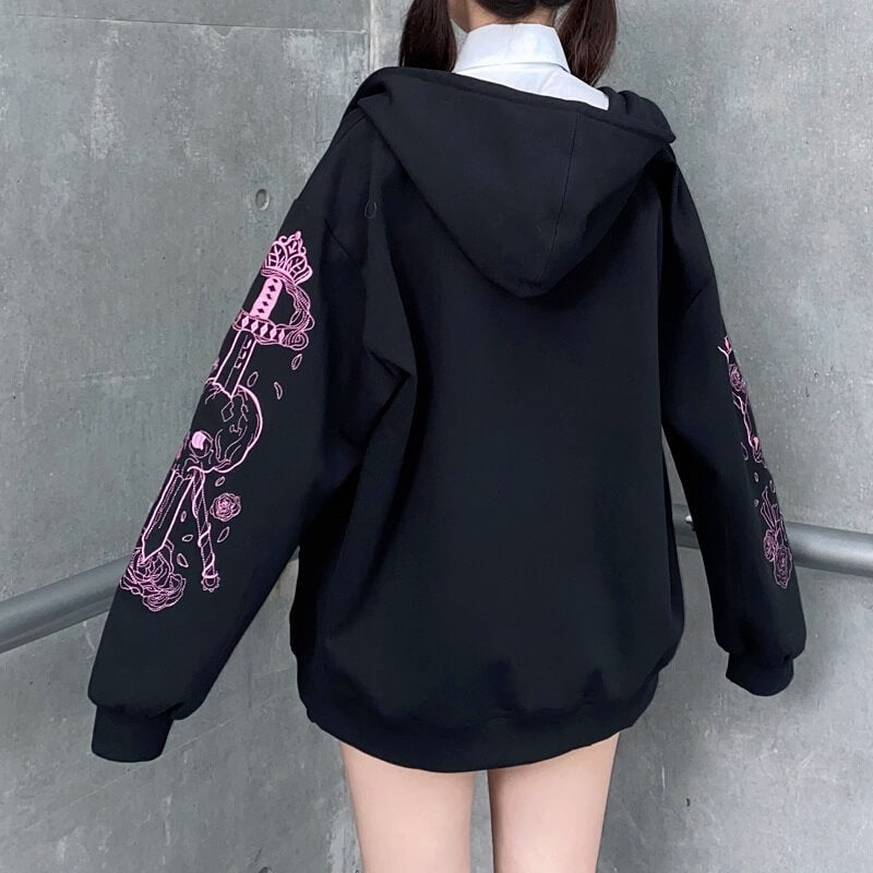 cutiekill-goth-pink-sword-in-skull-hoodie-jacket-ah0038