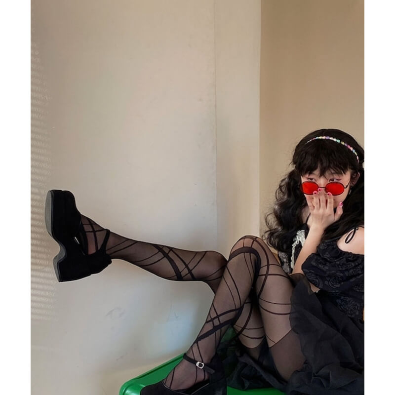 cutiekill-gothic-irregular-lines-tights-c0238