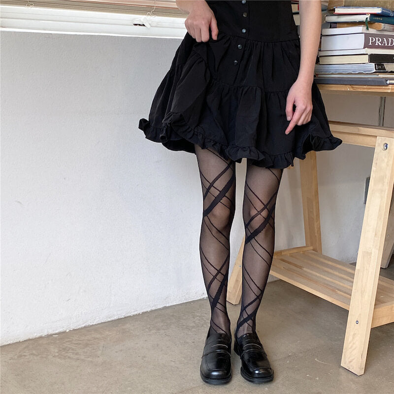 cutiekill-gothic-irregular-lines-tights-c0238