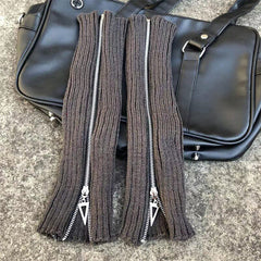 Punk lolita zipper leg warmer