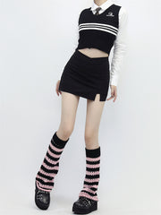 cutiekill-hollow-out-black-pink-y2k-leg-warmers-c0120