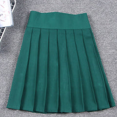 17 Colors smoothy elastic waist uniform skirt