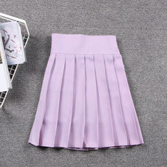 17 Colors smoothy elastic waist uniform skirt