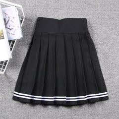 17 Colors smoothy elastic waist uniform skirt