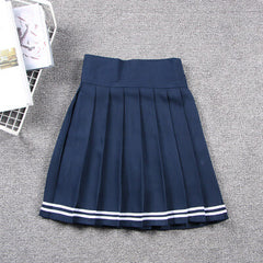 17 Colors smoothy elastic waist uniform skirt
