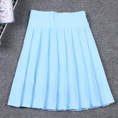 17 Colors smoothy elastic waist uniform skirt