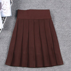 17 Colors smoothy elastic waist uniform skirt