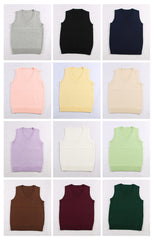 JK 12 colors uniform knit sweater vest