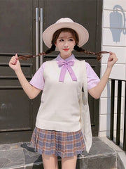 JK 12 colors uniform knit sweater vest