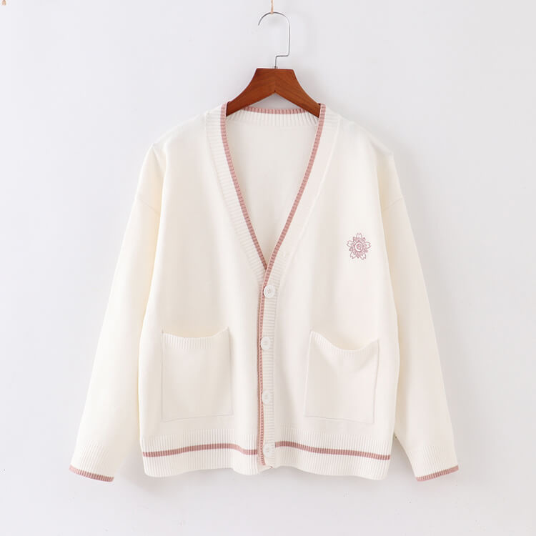 cutiekill-jk-6-colors-flower-emboridery-uniform-knit-cardigan-c00811
