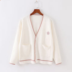 cutiekill-jk-6-colors-flower-emboridery-uniform-knit-cardigan-c00811