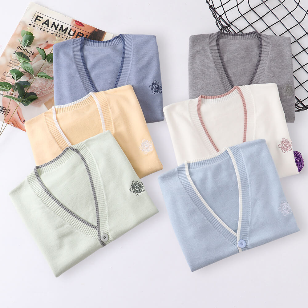 cutiekill-jk-6-colors-flower-emboridery-uniform-knit-cardigan-c00811